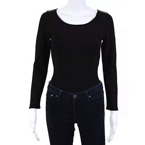 Fendi Long Sleeved Glitter Bodysuit..Sz: 8...Black